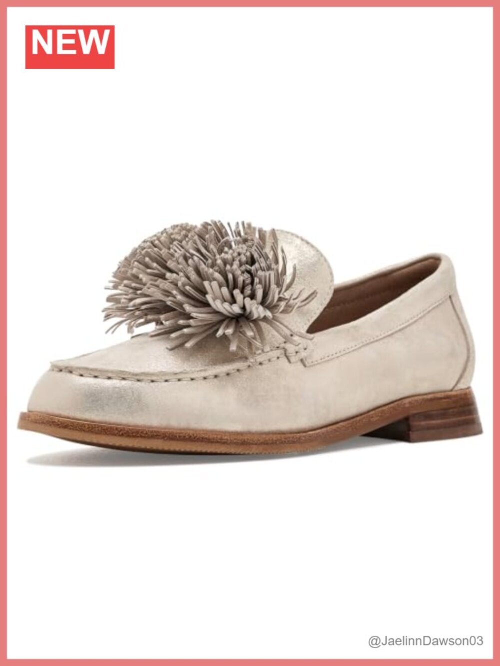 Women's Suede Pom Pom Loafers - Cushioned Slip-On